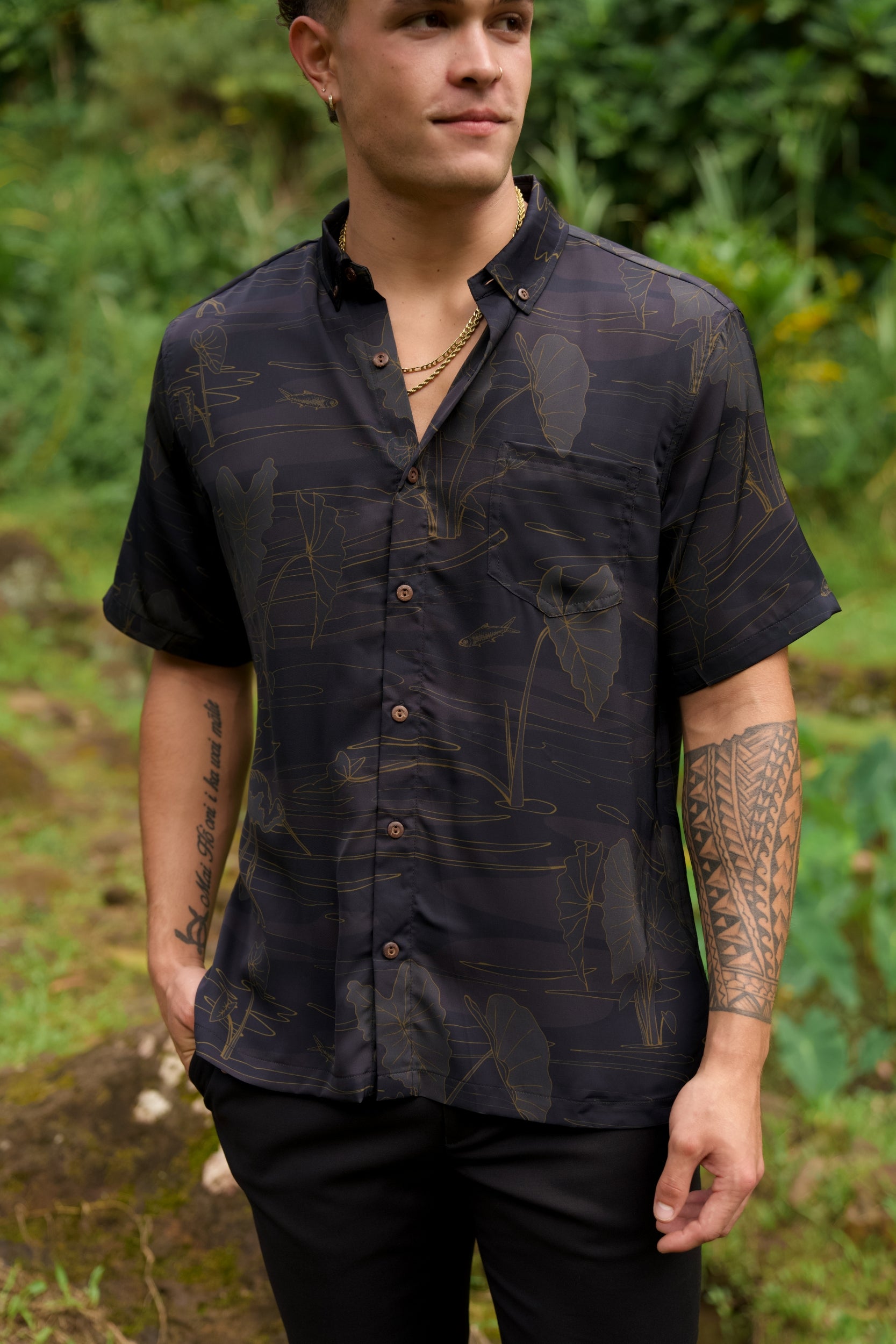 Kalo Wai Aloha Shirt (Iron Free) – David Shepard Hawaiʻi