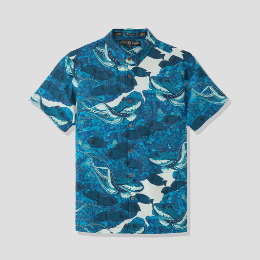 Hidden He‘e Aloha Shirt (Iron Free)