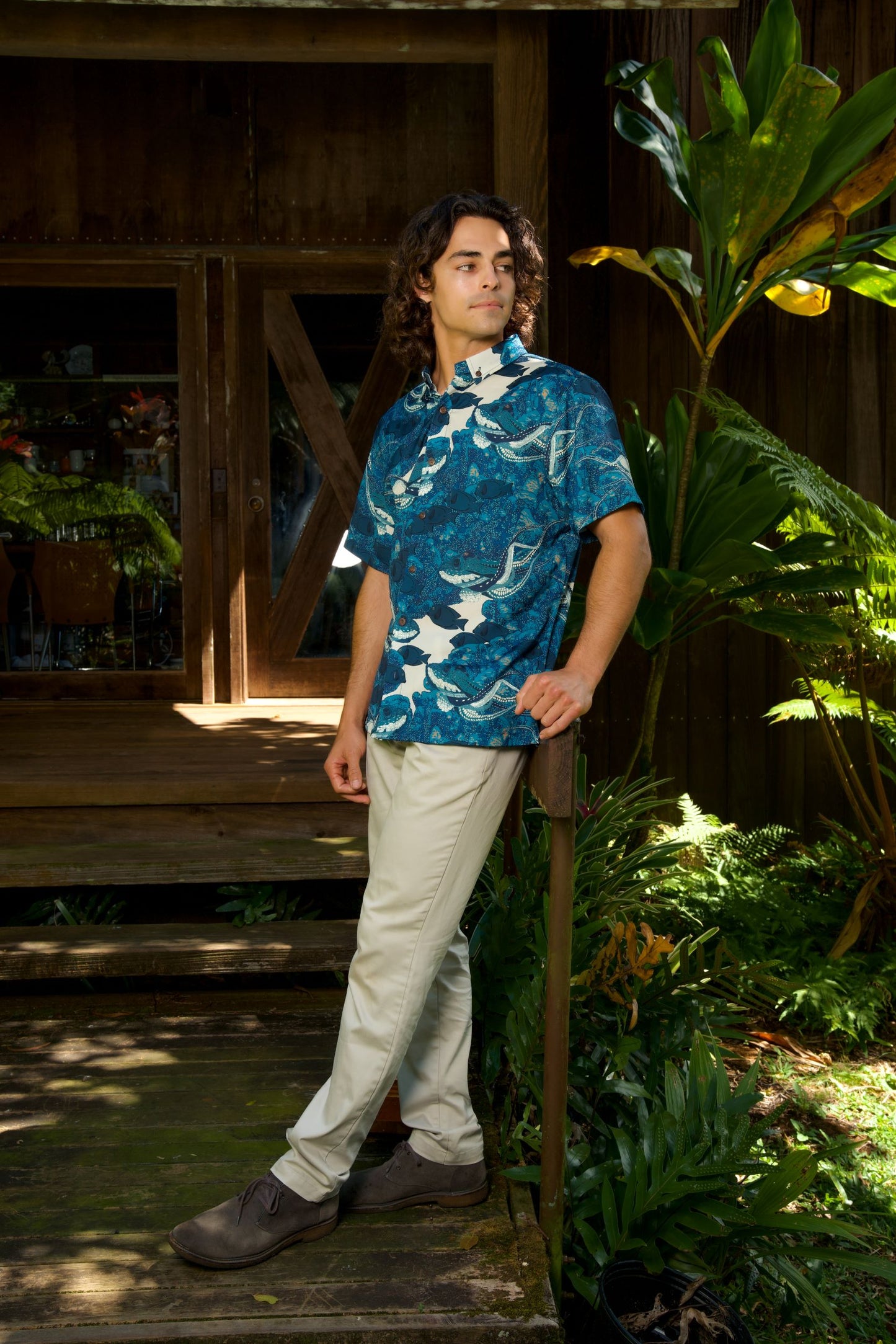 Hidden He‘e Aloha Shirt (Iron Free)