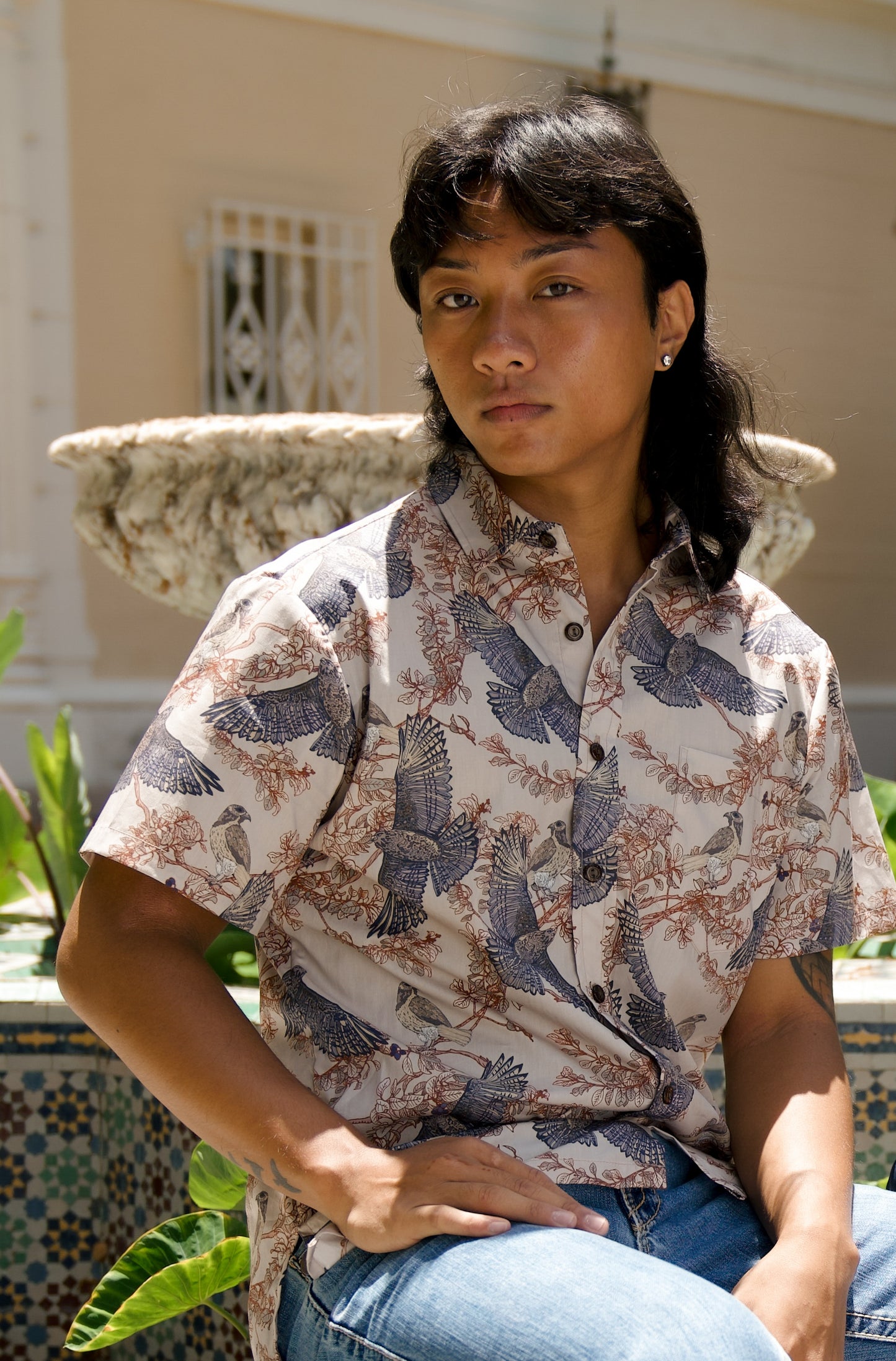 Io & 'Iliahi Beige Aloha Shirt