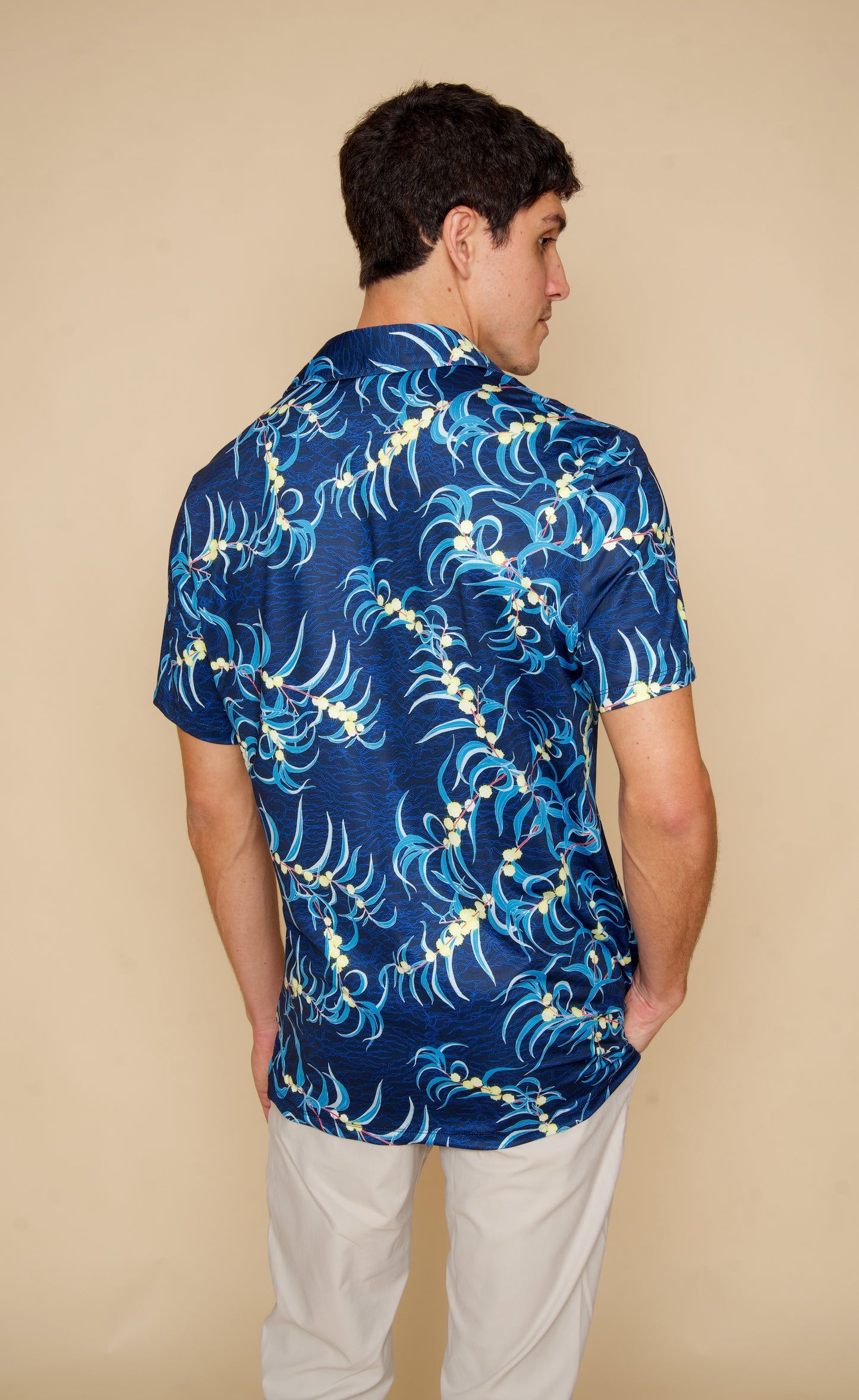 Koa Flowers and Roots Whisper Stretch Fit Polo Shirt
