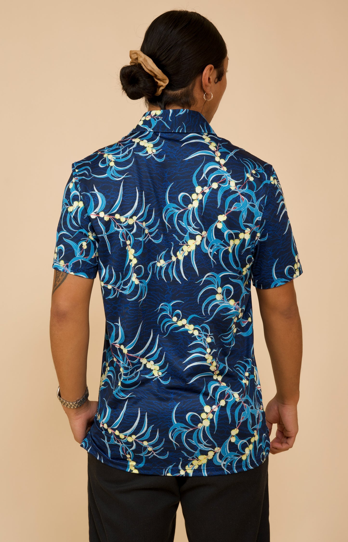 Koa Flowers and Roots Whisper Stretch Fit Polo Shirt