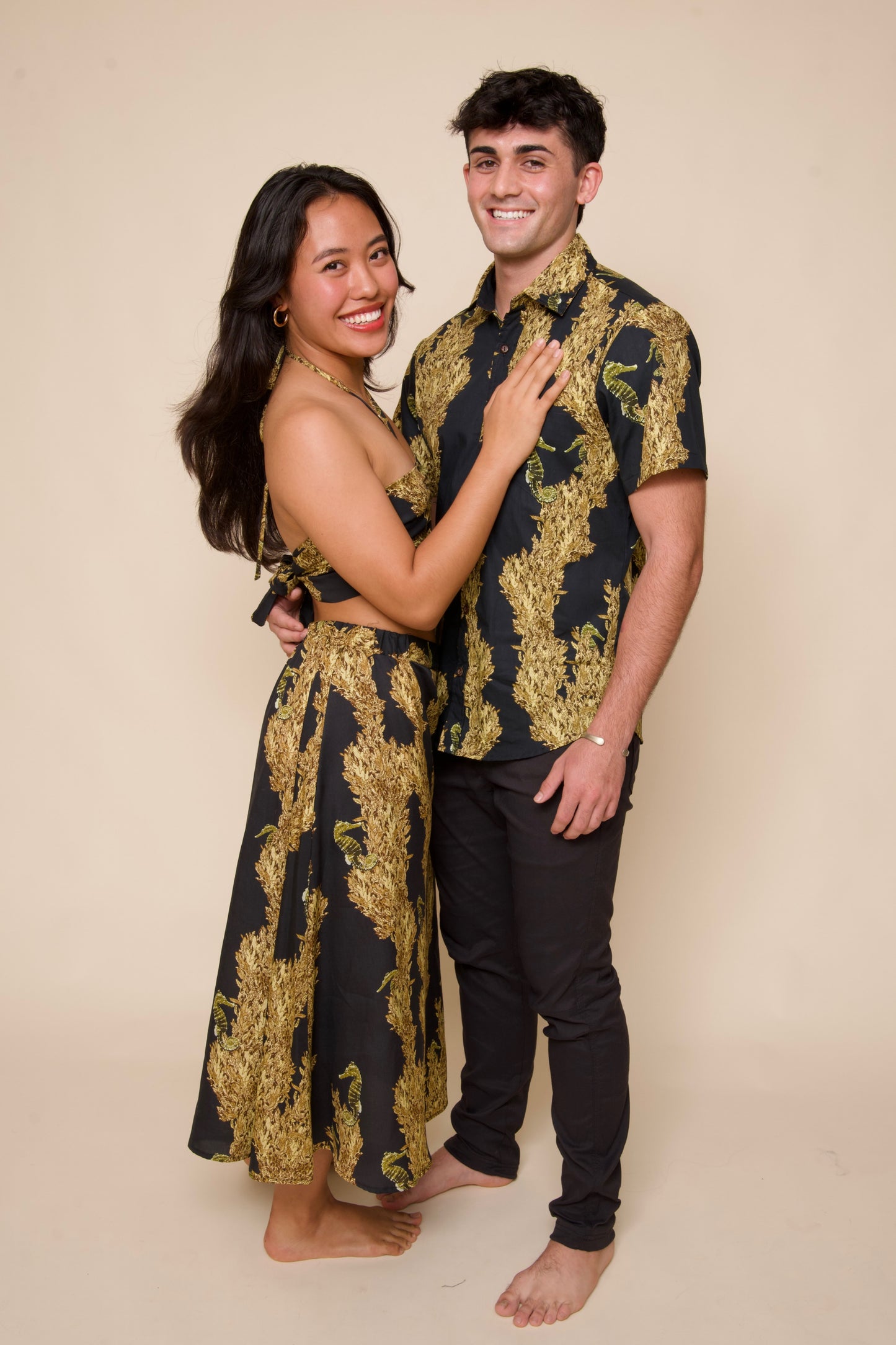 Limu Kala Gold Elastic Skirt