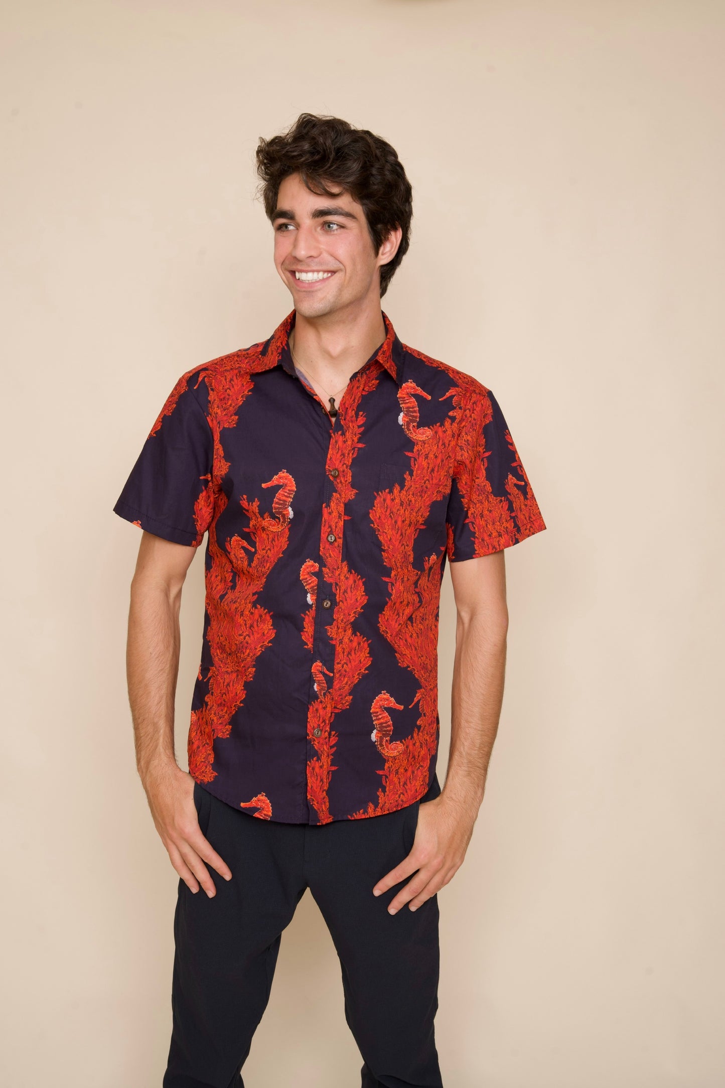 Limu Kala Fire Tailored Aloha Shirt