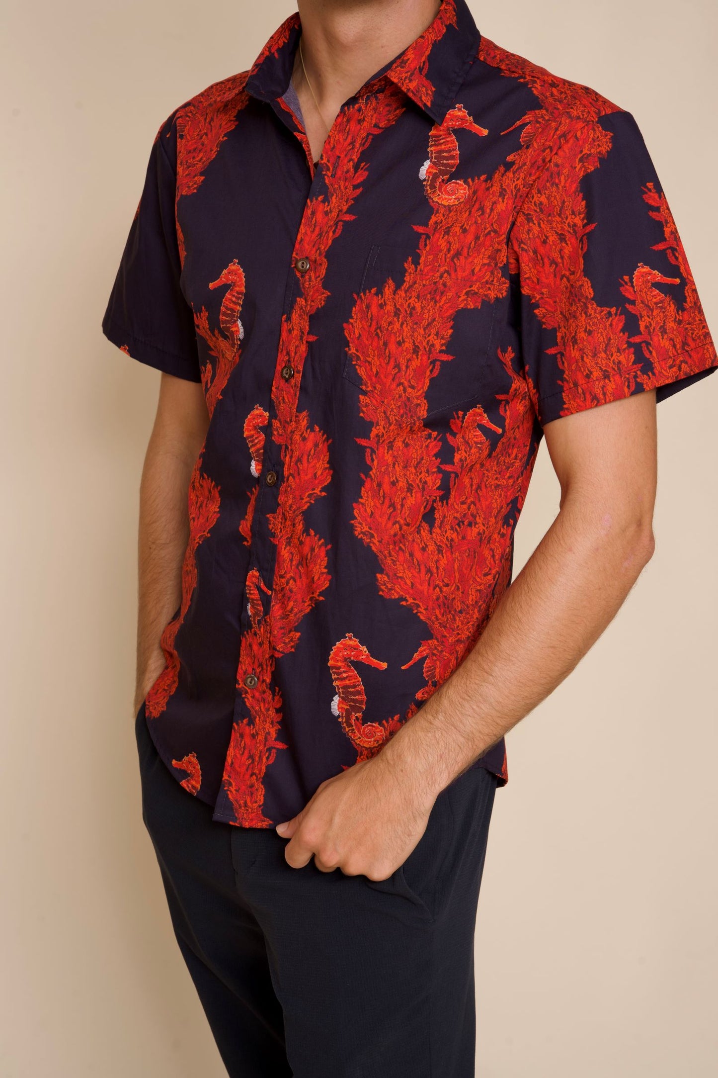 Limu Kala Fire Tailored Aloha Shirt