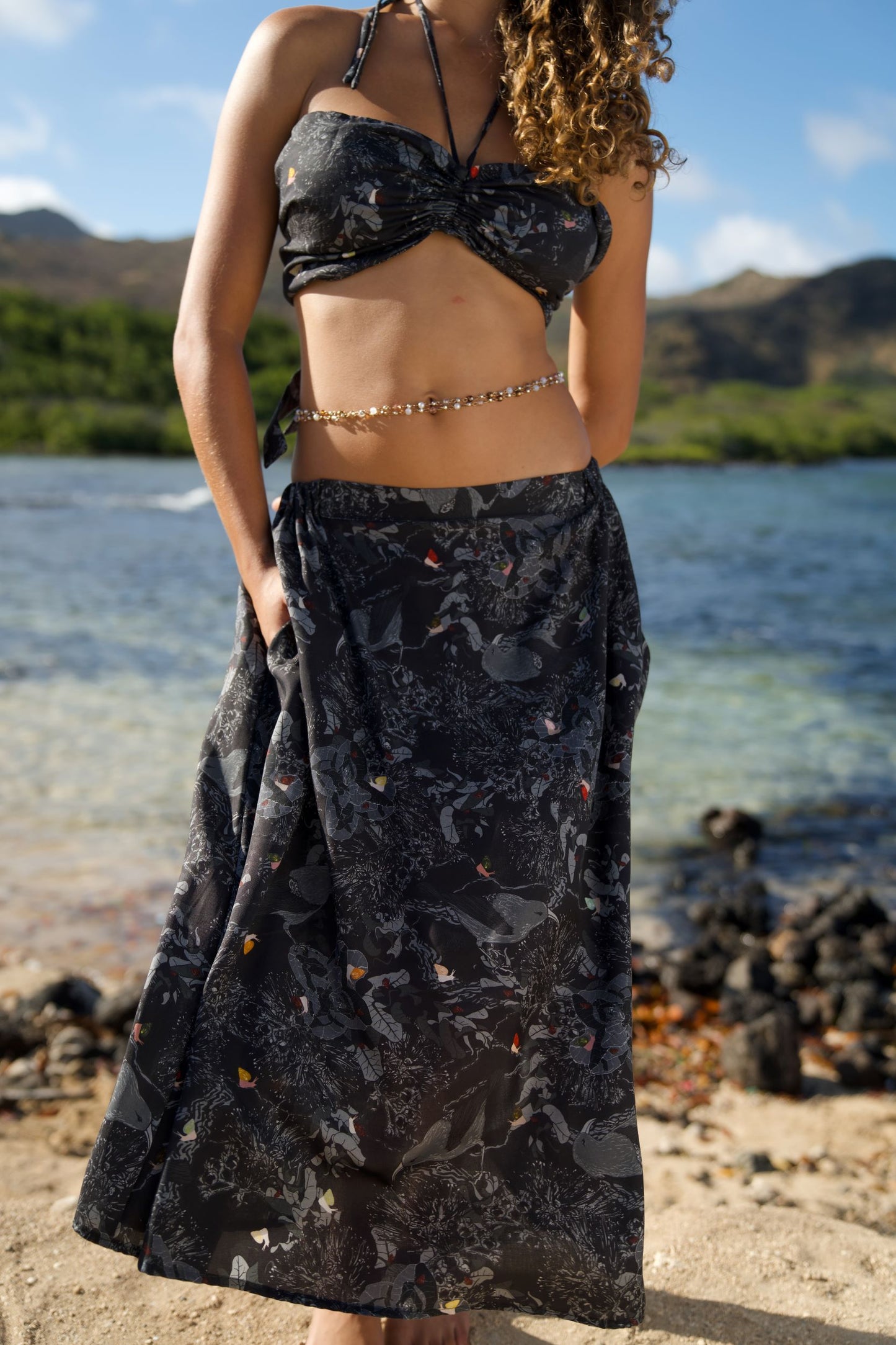 Kaniakapūpū Dark Forest Elastic Skirt