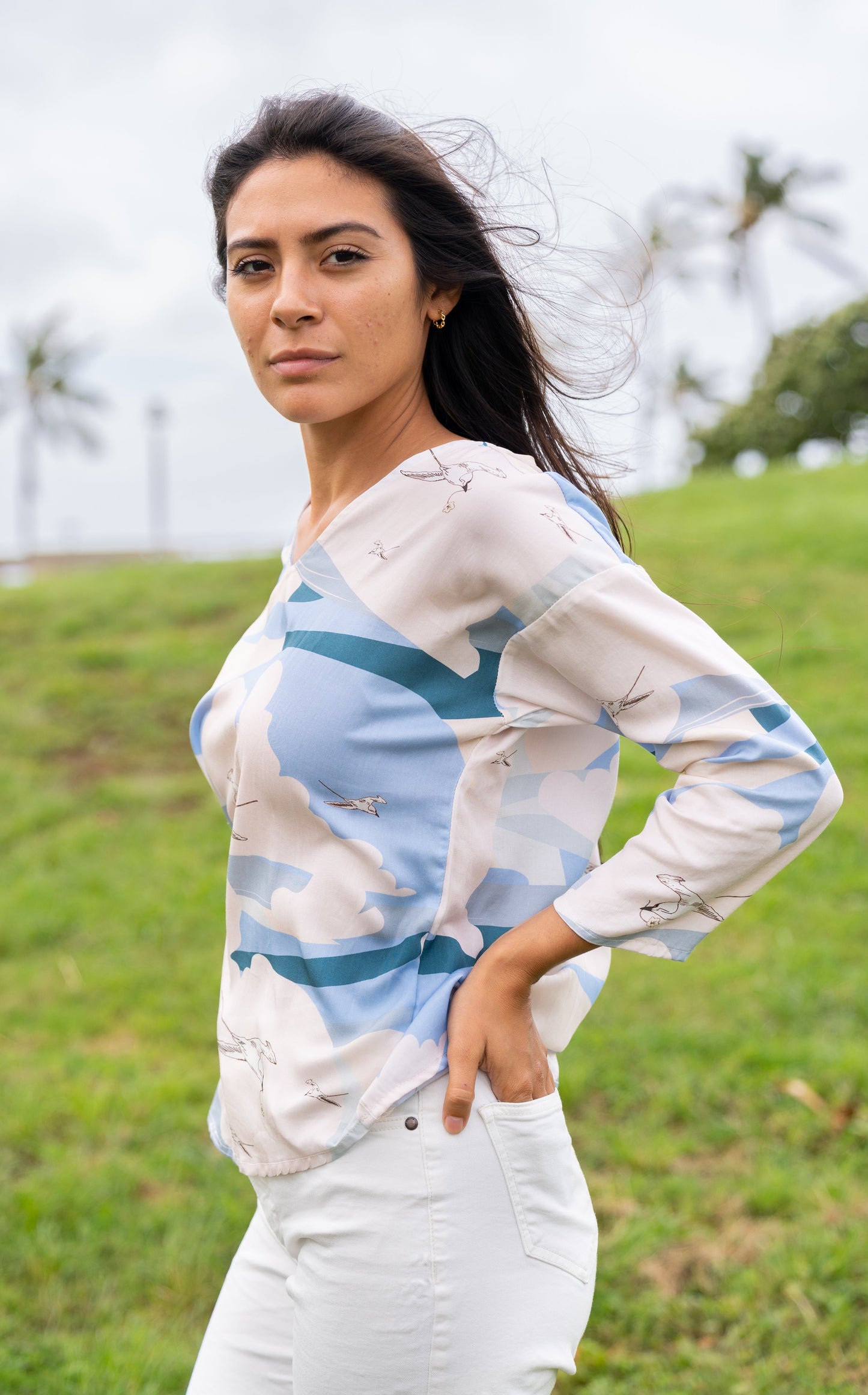 SOARING KOA‘E KEA V-Neck Blouse
