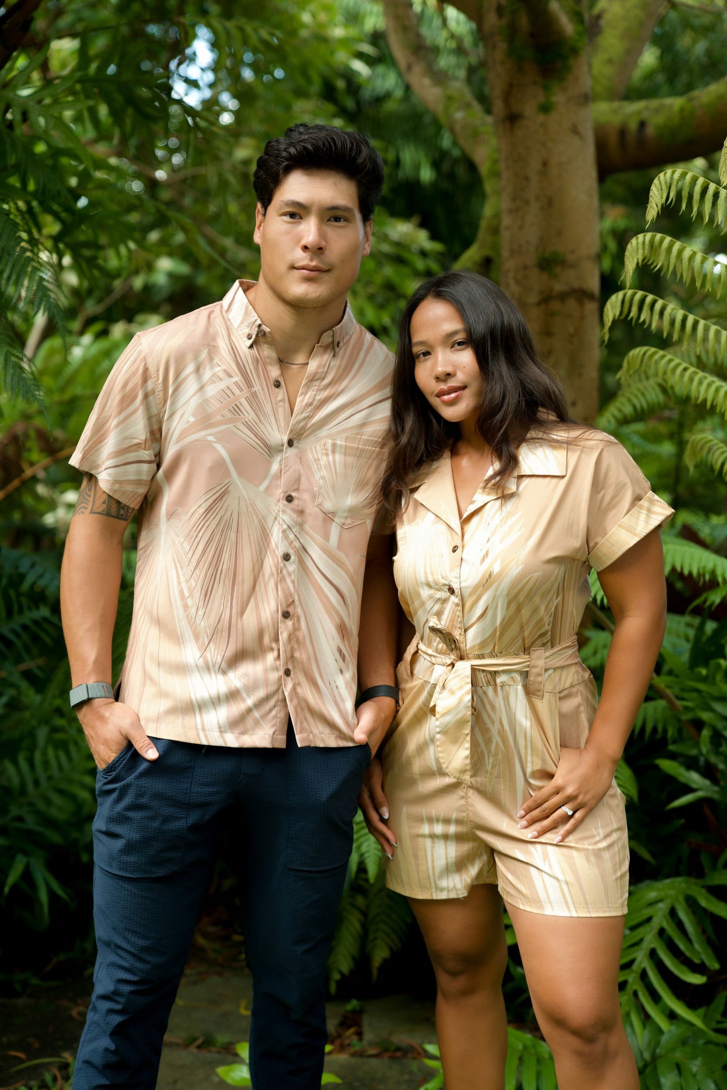 Loulu Beige Aloha Romper