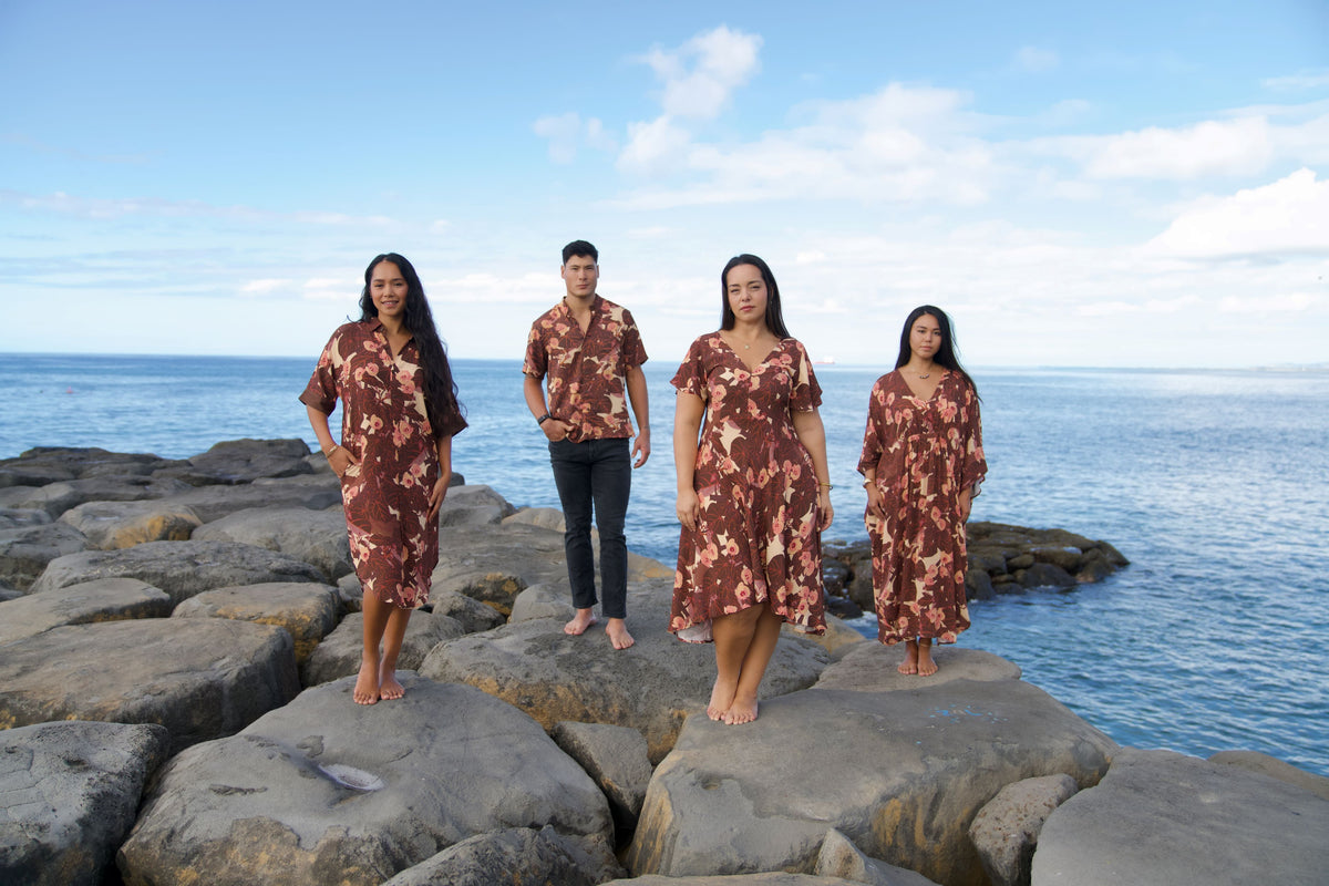 Flowering Hau Sunset Kaftan Dress