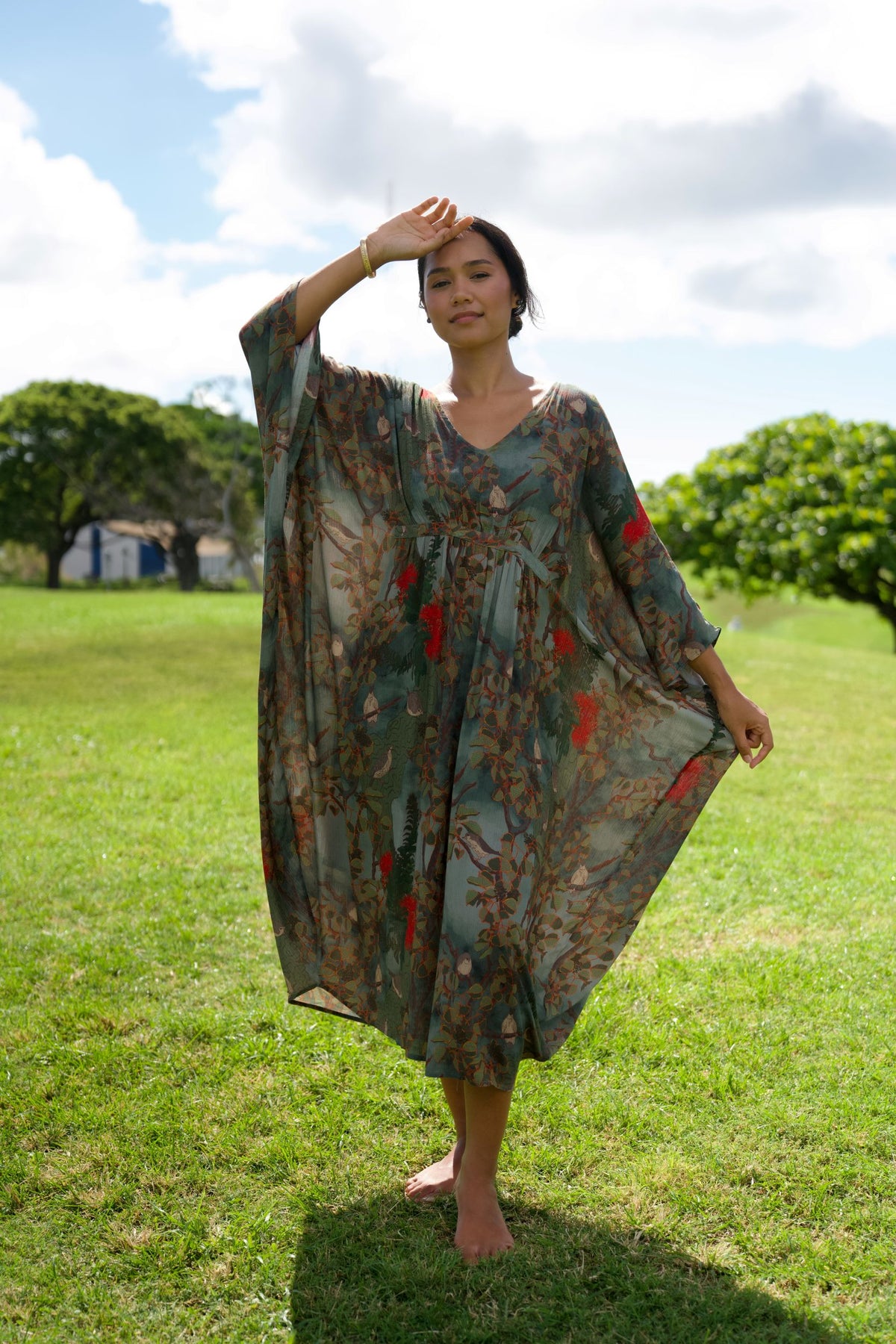 Vanishing Akikiki Kaftan Dress