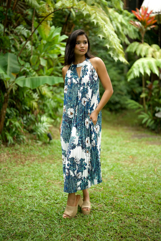 Puakala Keyhole Accordion Dress