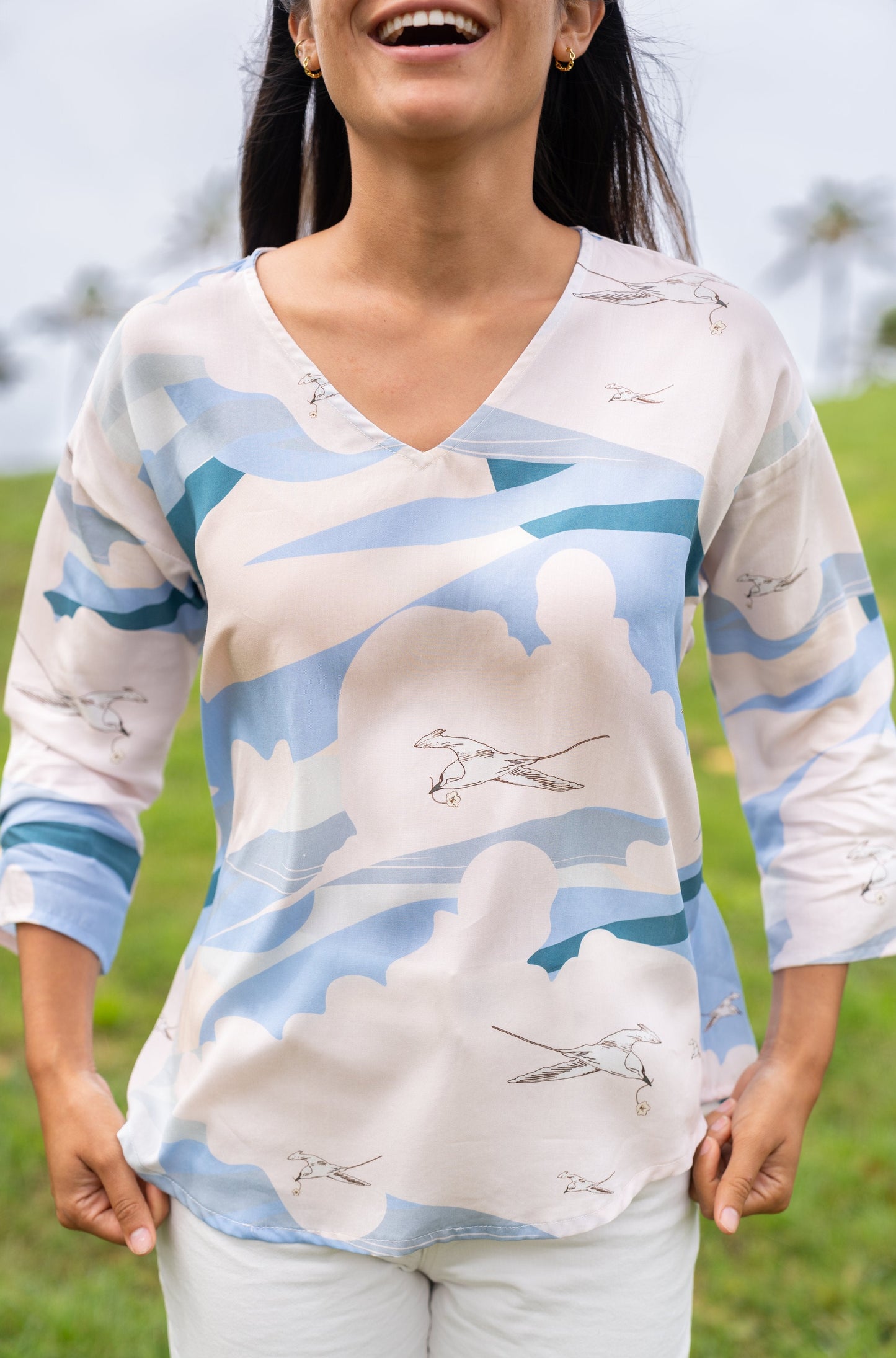 SOARING KOA‘E KEA V-Neck Blouse