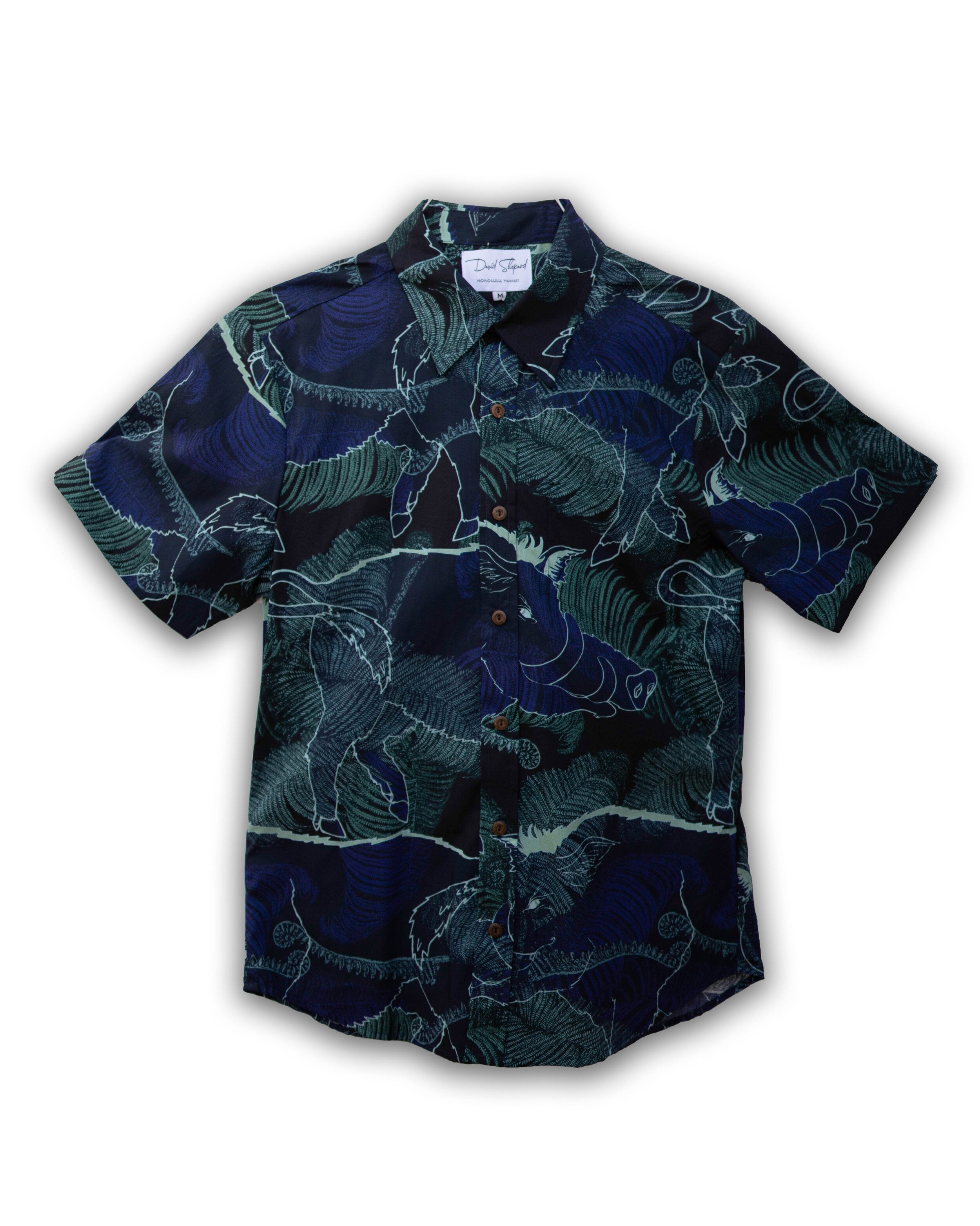 Kamapua'a Blue Hawaiian Legend Aloha Shirt – David Shepard Hawaiʻi