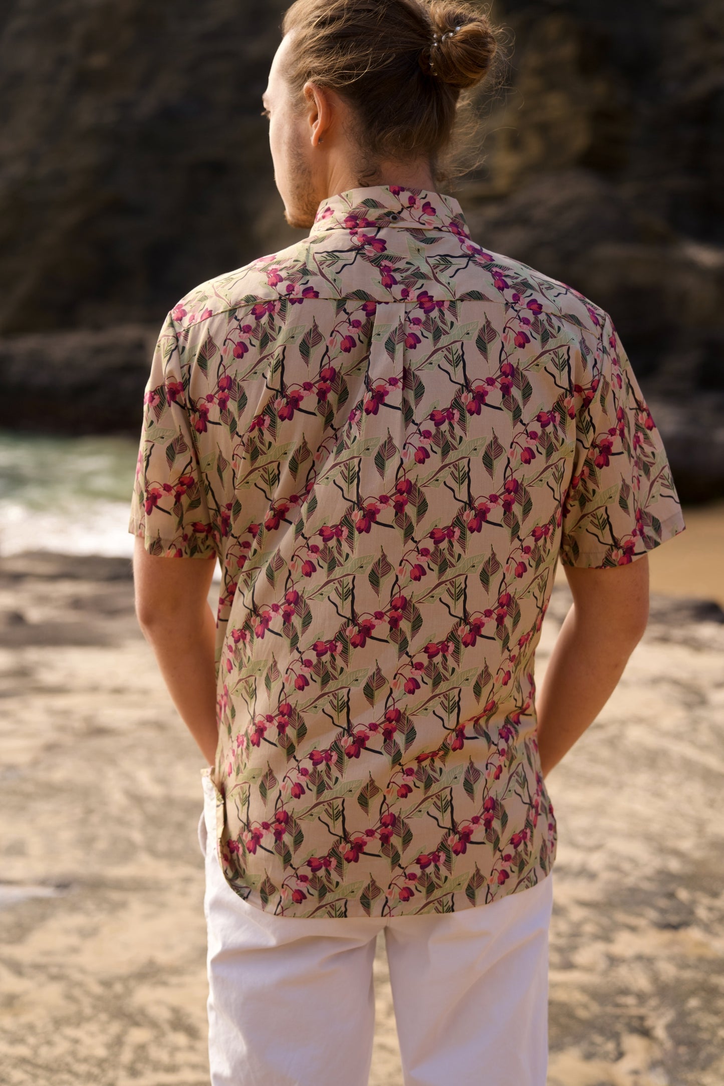 ‘A‘ali‘i Beige Aloha Shirt