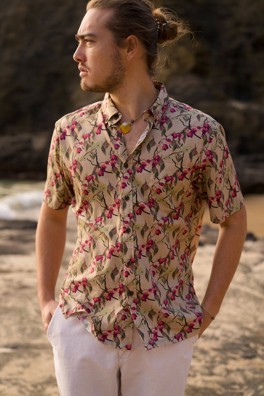 ‘A‘ali‘i Beige Aloha Shirt