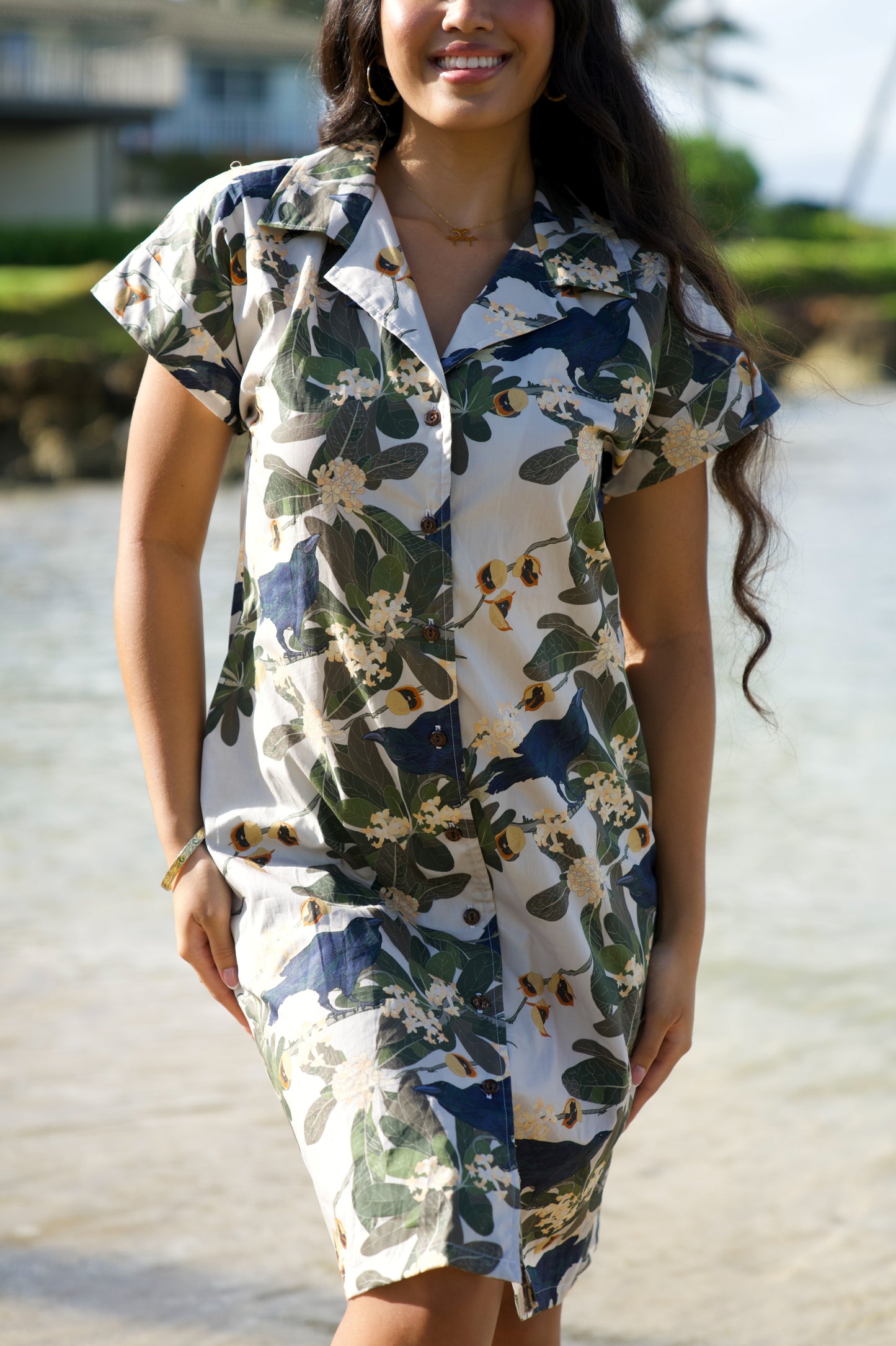 Hō‘awa & The ‘Alalā Aloha Shirt Dress