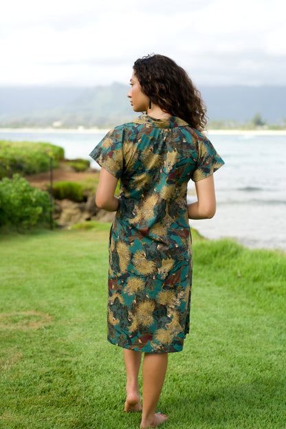 Kaniakapūpū Mamo Aloha Shirt Dress