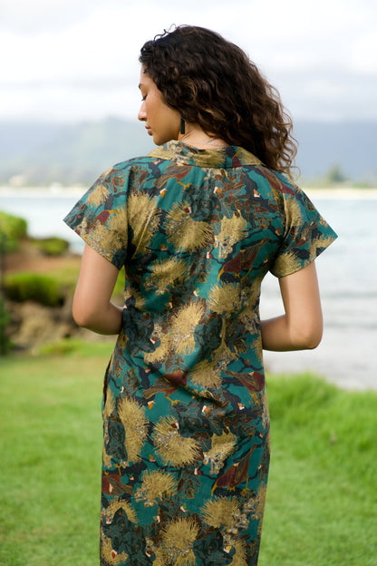Kaniakapūpū Mamo Aloha Shirt Dress