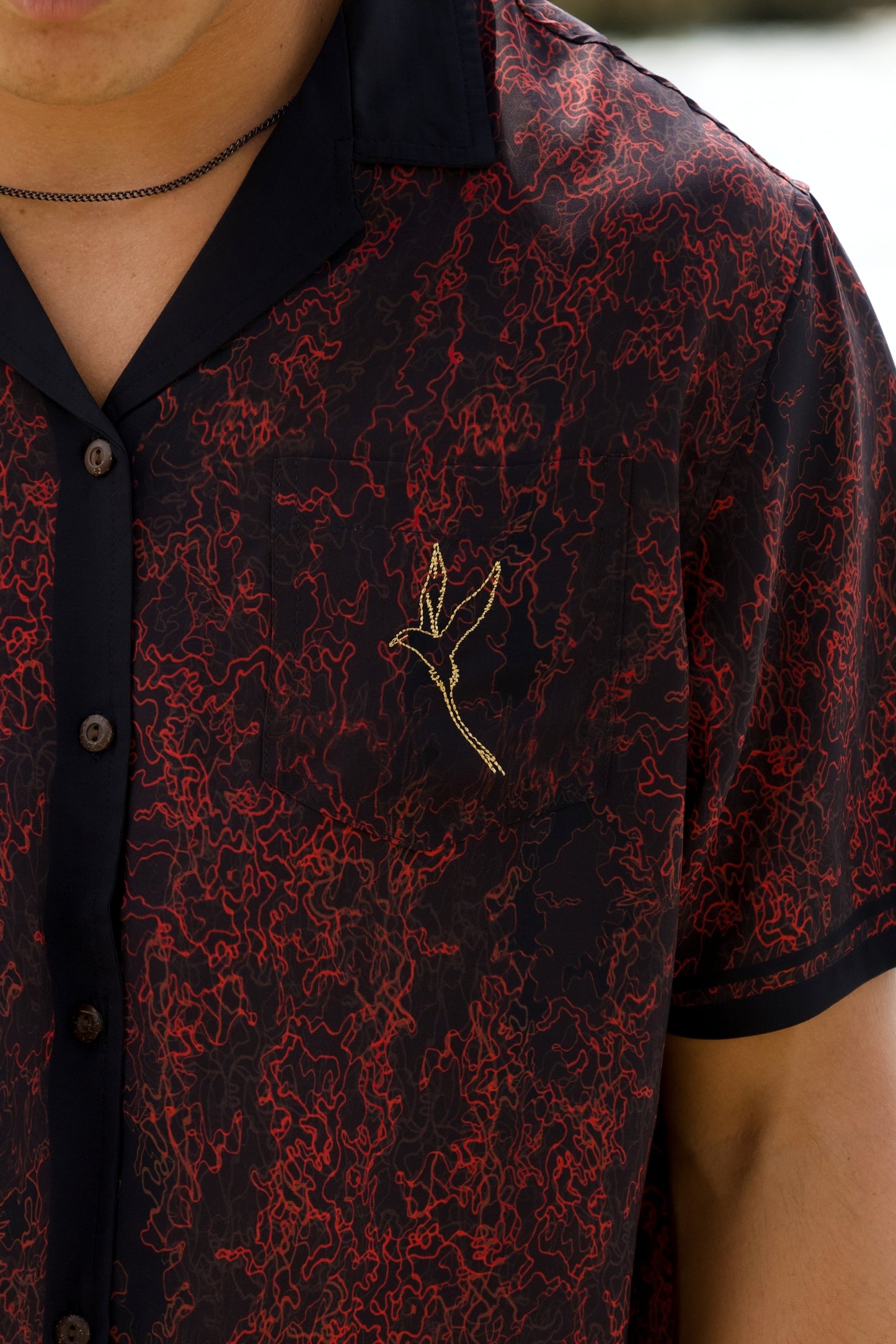 Koa‘e Kea Halema‘uma‘u Vintage Cut Aloha Shirt (Iron Free)