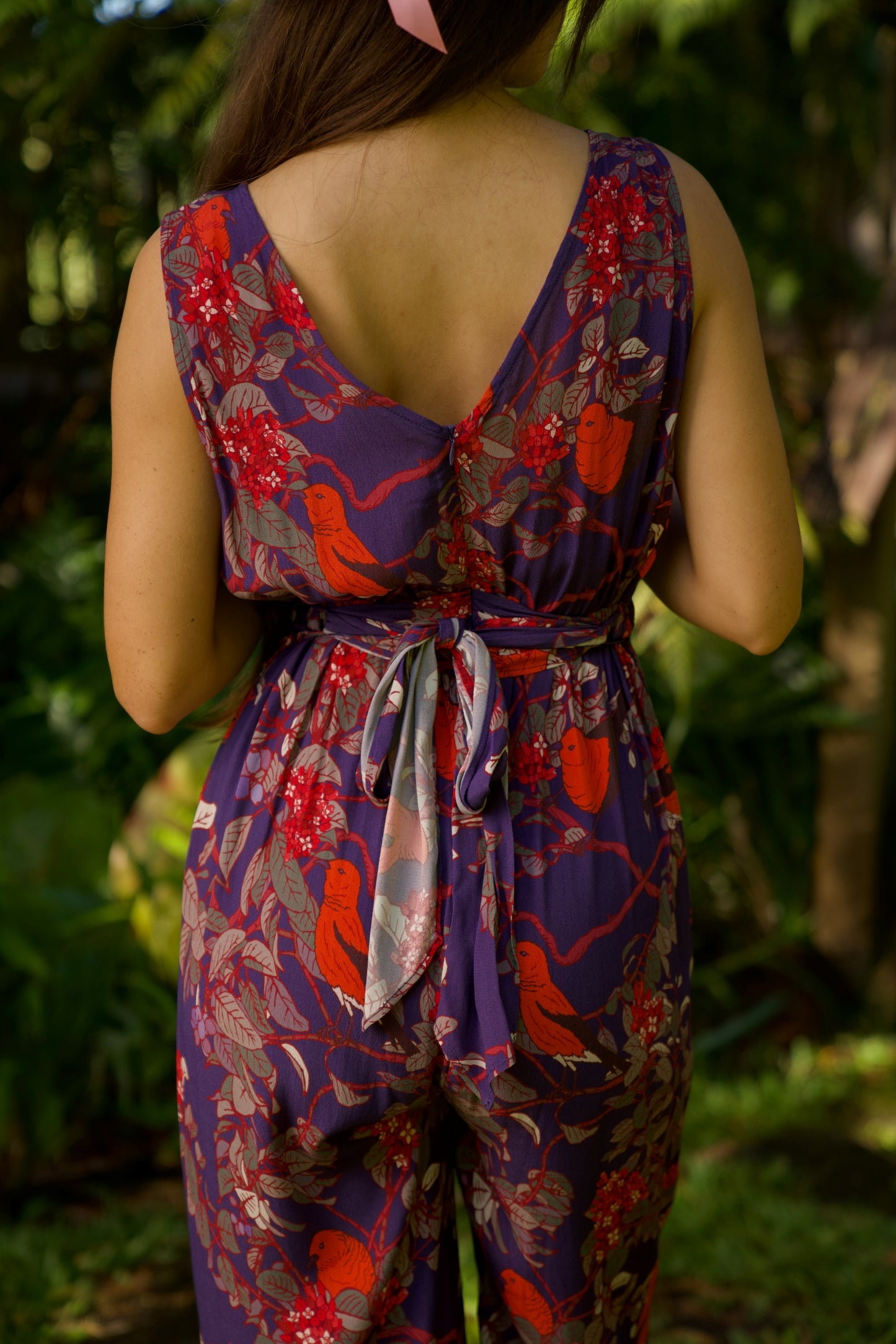 ‘Apapane & ‘ Iliahi Rayon Sleeveless Jumpsuit