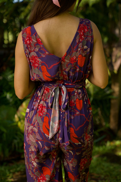 ‘Apapane & ‘ Iliahi Rayon Sleeveless Jumpsuit
