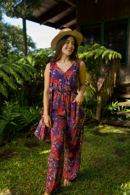 ‘Apapane & ‘ Iliahi Rayon Sleeveless Jumpsuit