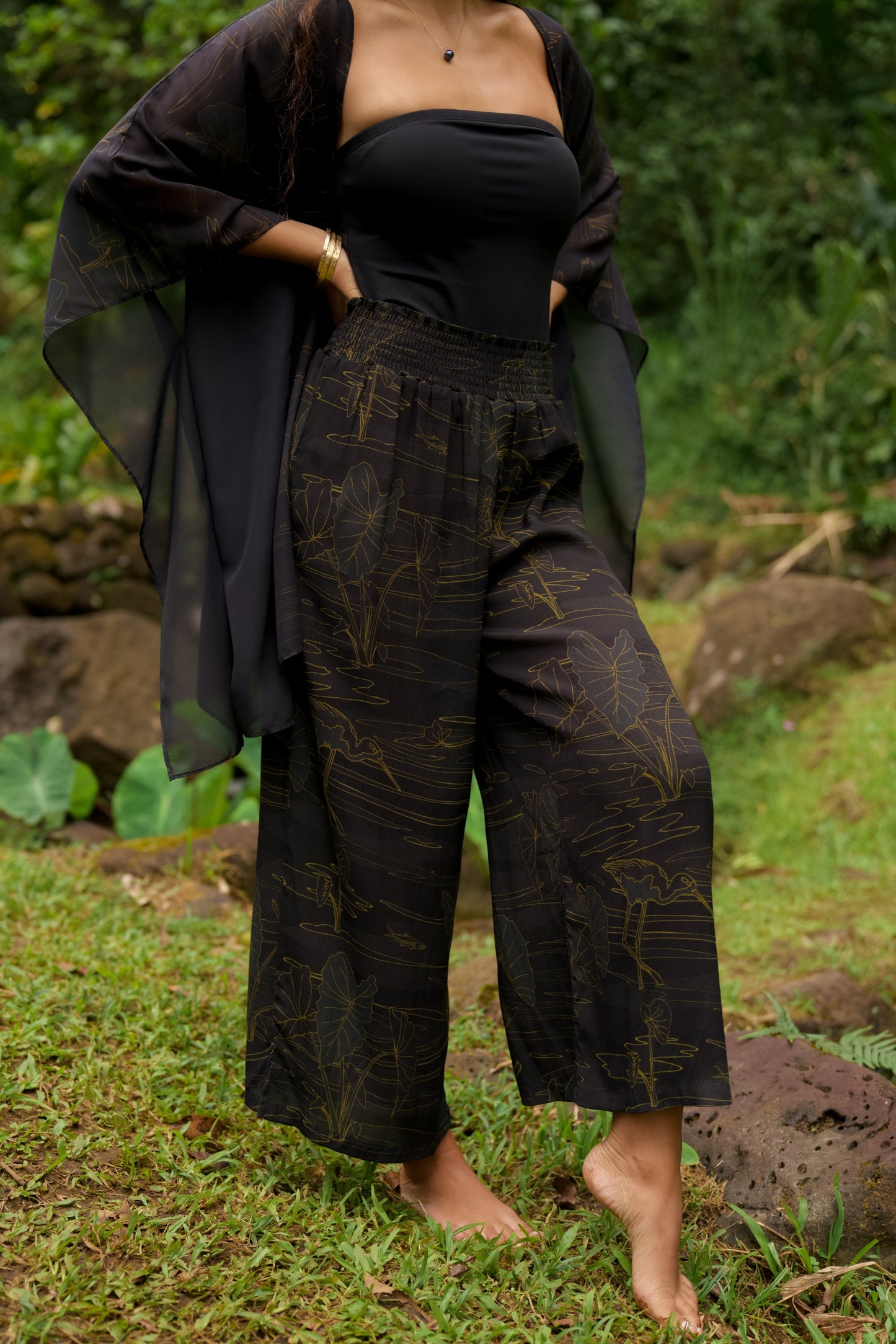 Kalo Wai High-waisted Palazzo Pants