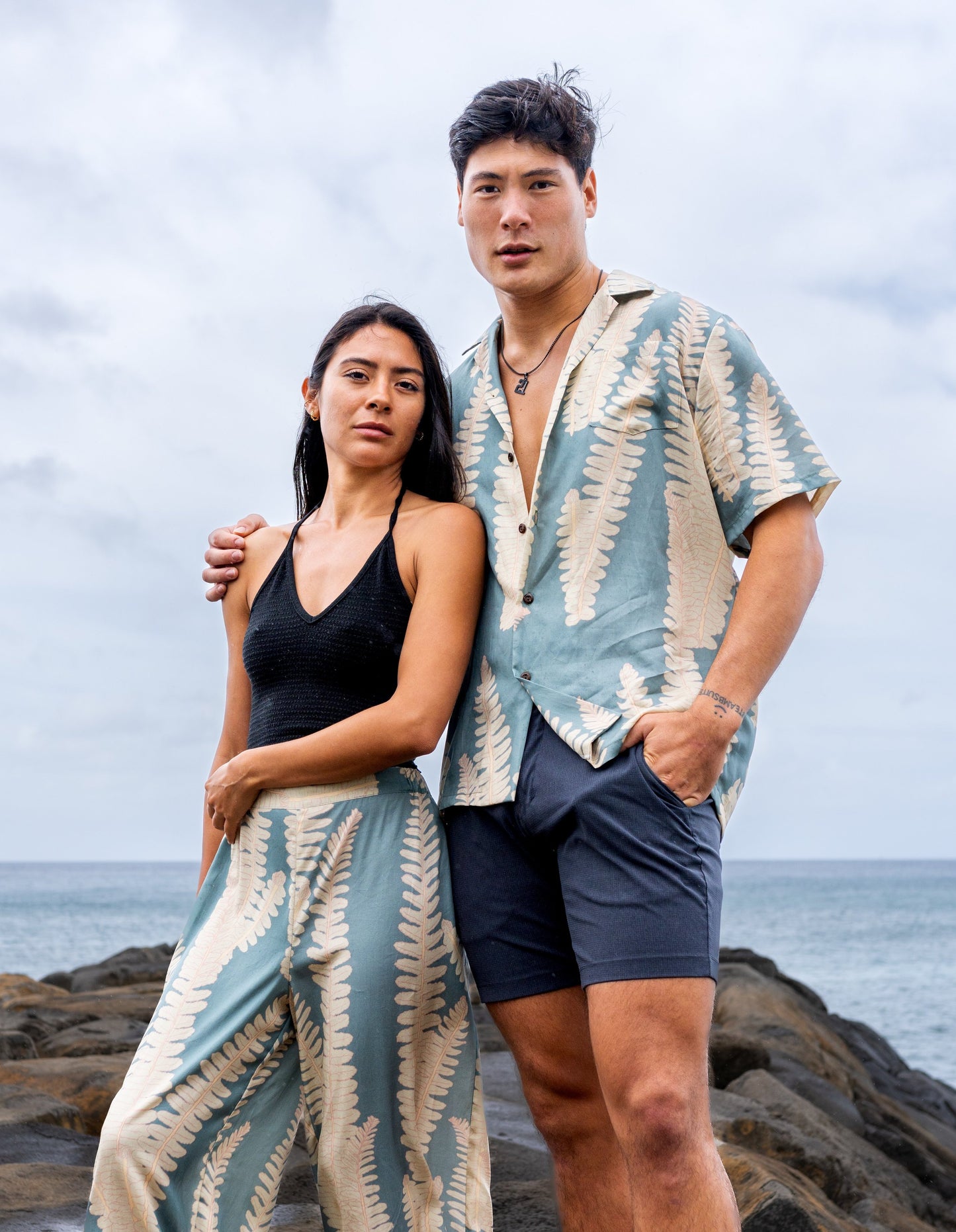 Kupukupu Olivine Vintage Cut Aloha Shirt