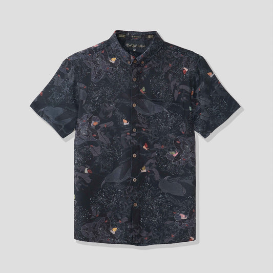 Kaniakapūpū Dark Forest Iron Free Aloha Shirt
