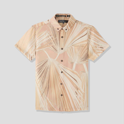 Loulu Beige Iron Free Aloha Shirt