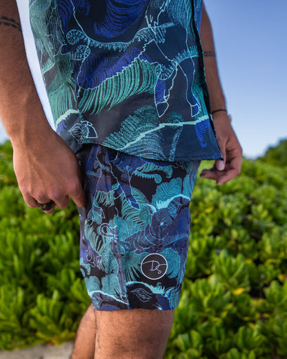 Blue Kamapua’a Shorts