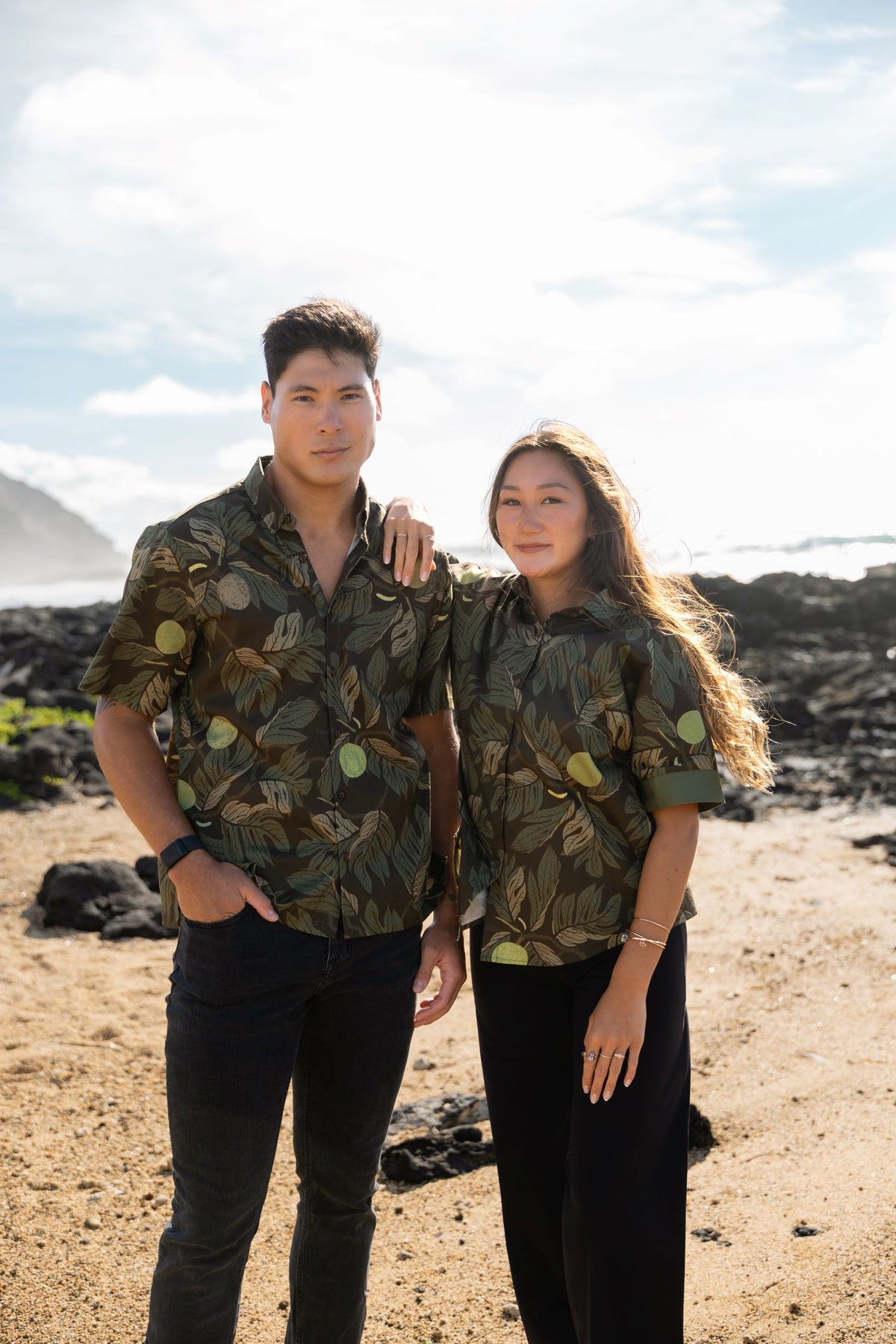 ʻUlu Green & Brown Women's Aloha Shirt