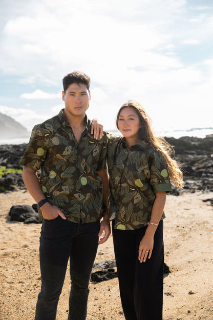 ʻUlu Green & Brown Women's Aloha Shirt