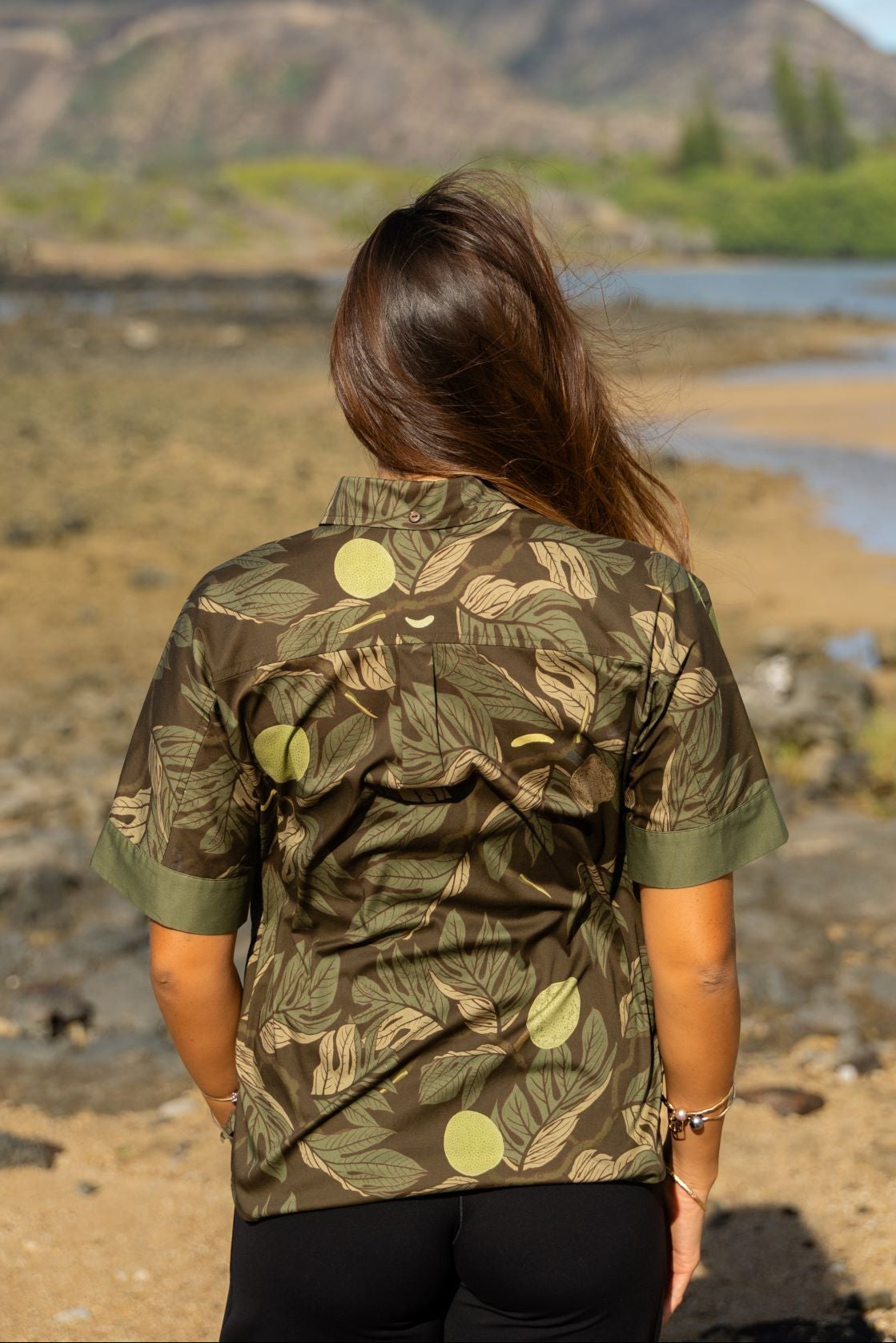 ʻUlu Green & Brown Women's Aloha Shirt