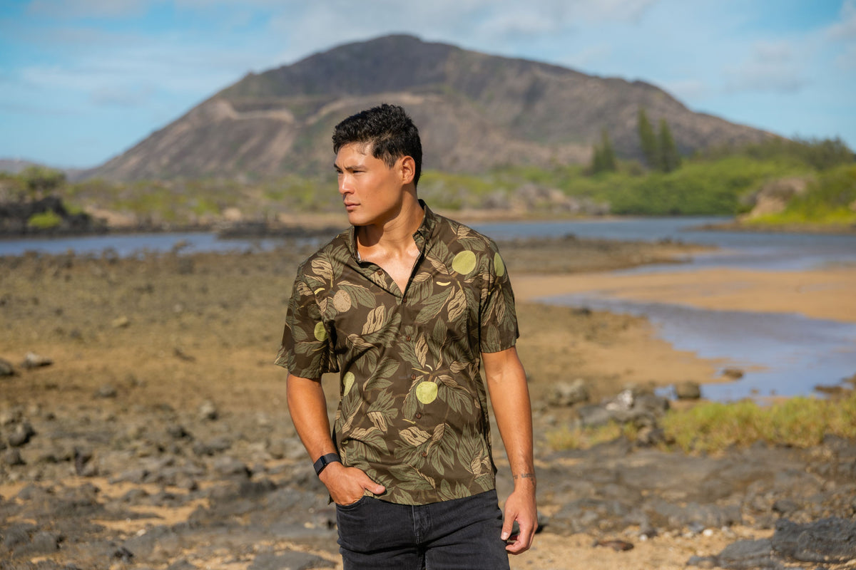 ʻUlu Green & Brown Aloha Shirt