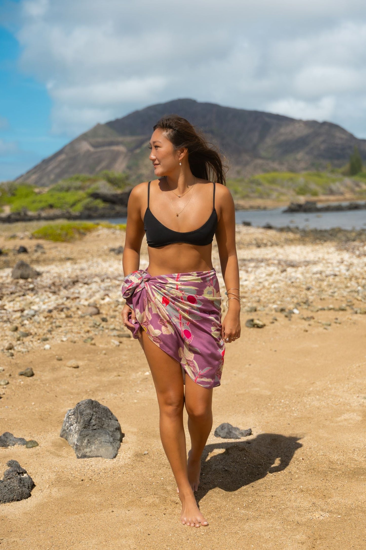 ‘Ōhelo & ʻŌmaʻo Purple Pareo / Sarong