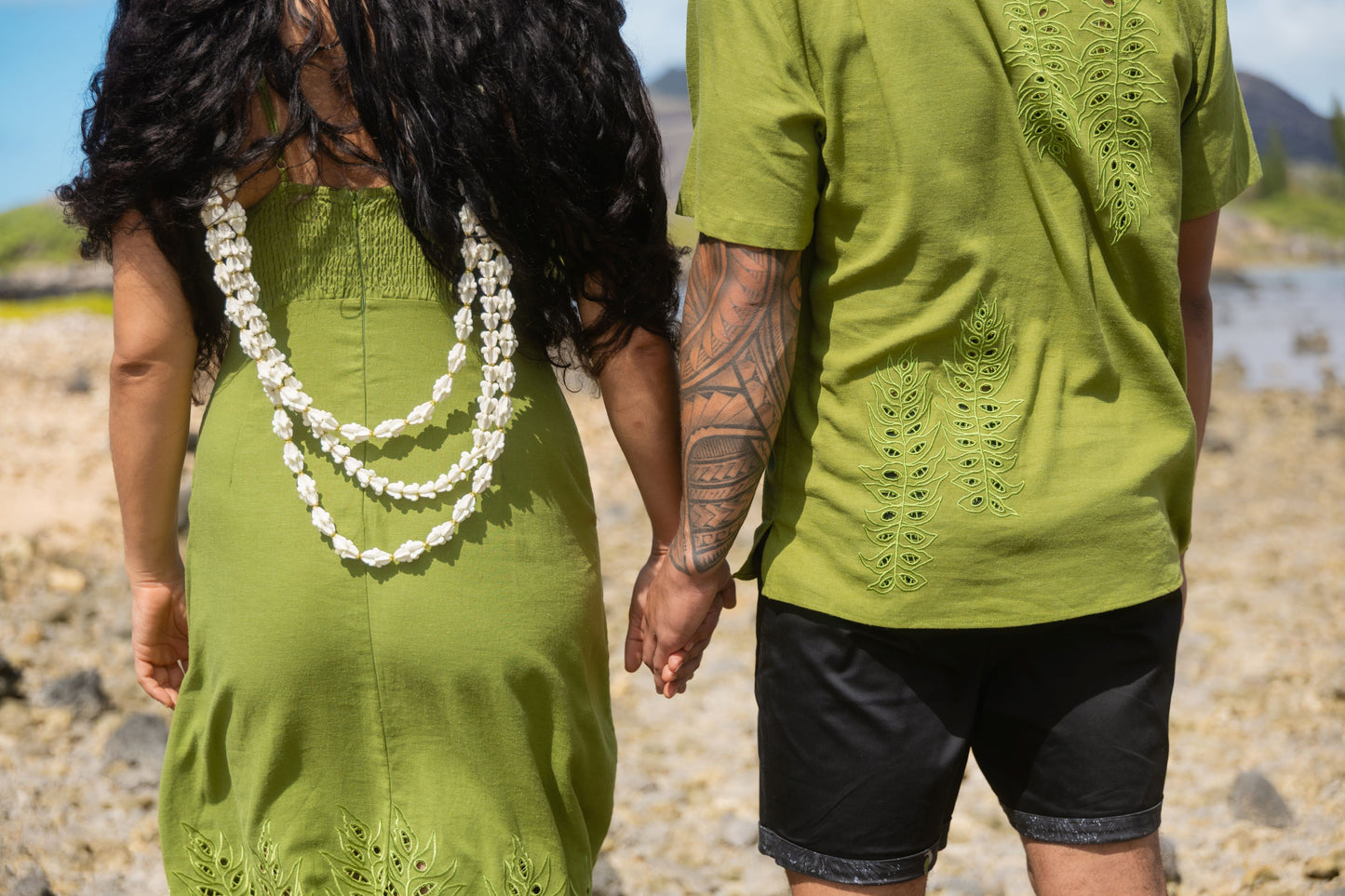 ‘Iwa‘Iwa Fern Green Linen Vintage Cut Aloha Shirt