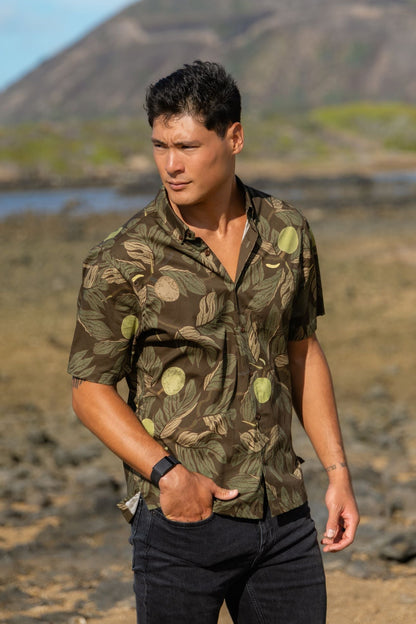 ʻUlu Green & Brown Aloha Shirt