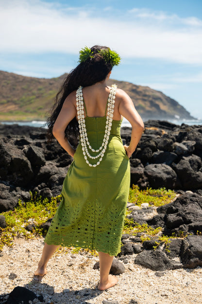 ‘Iwa‘Iwa Fern Green Linen Dress