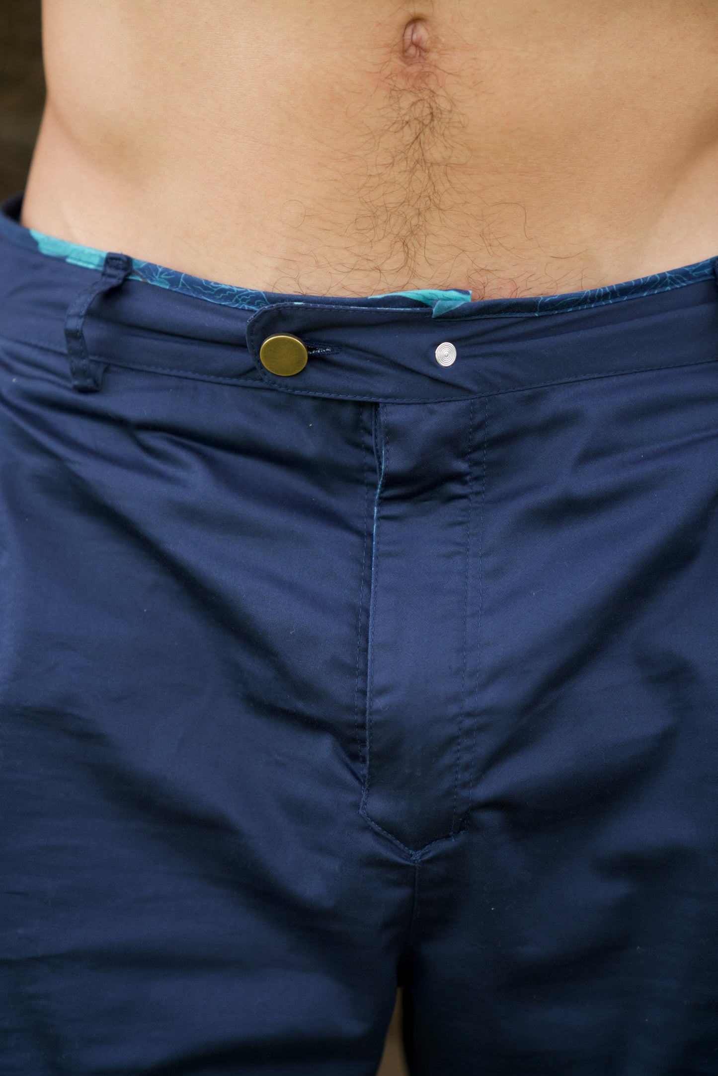 ‘Iwa‘Iwa Fern Navy Blue Reversible Shorts