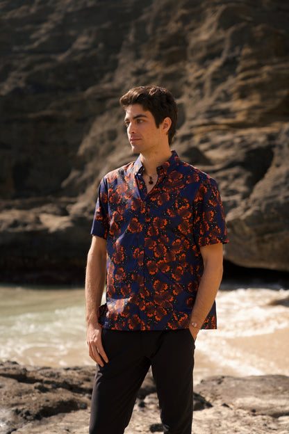 Kamehameha Butterfly Aloha Shirt