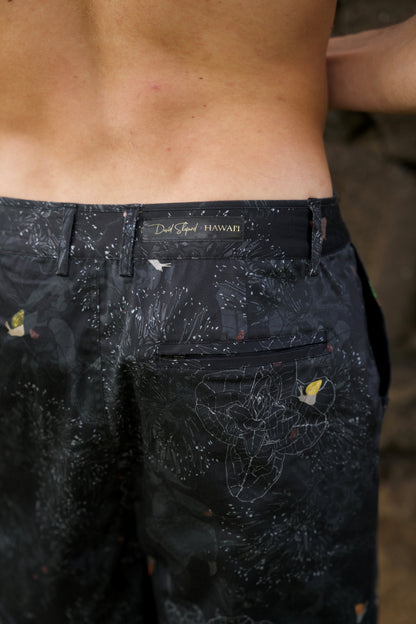 Kaniakapūpū Dark Forest Black Reversible Shorts
