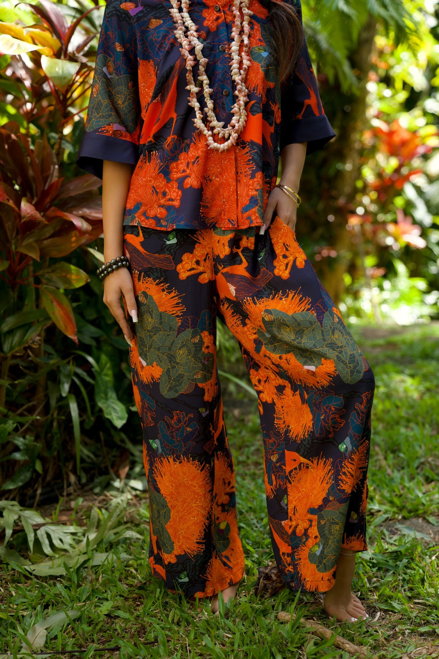 Kaniakapūpū Orange Palazzo Pants
