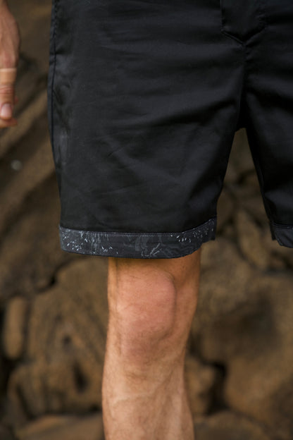 Kaniakapūpū Dark Forest Black Reversible Shorts