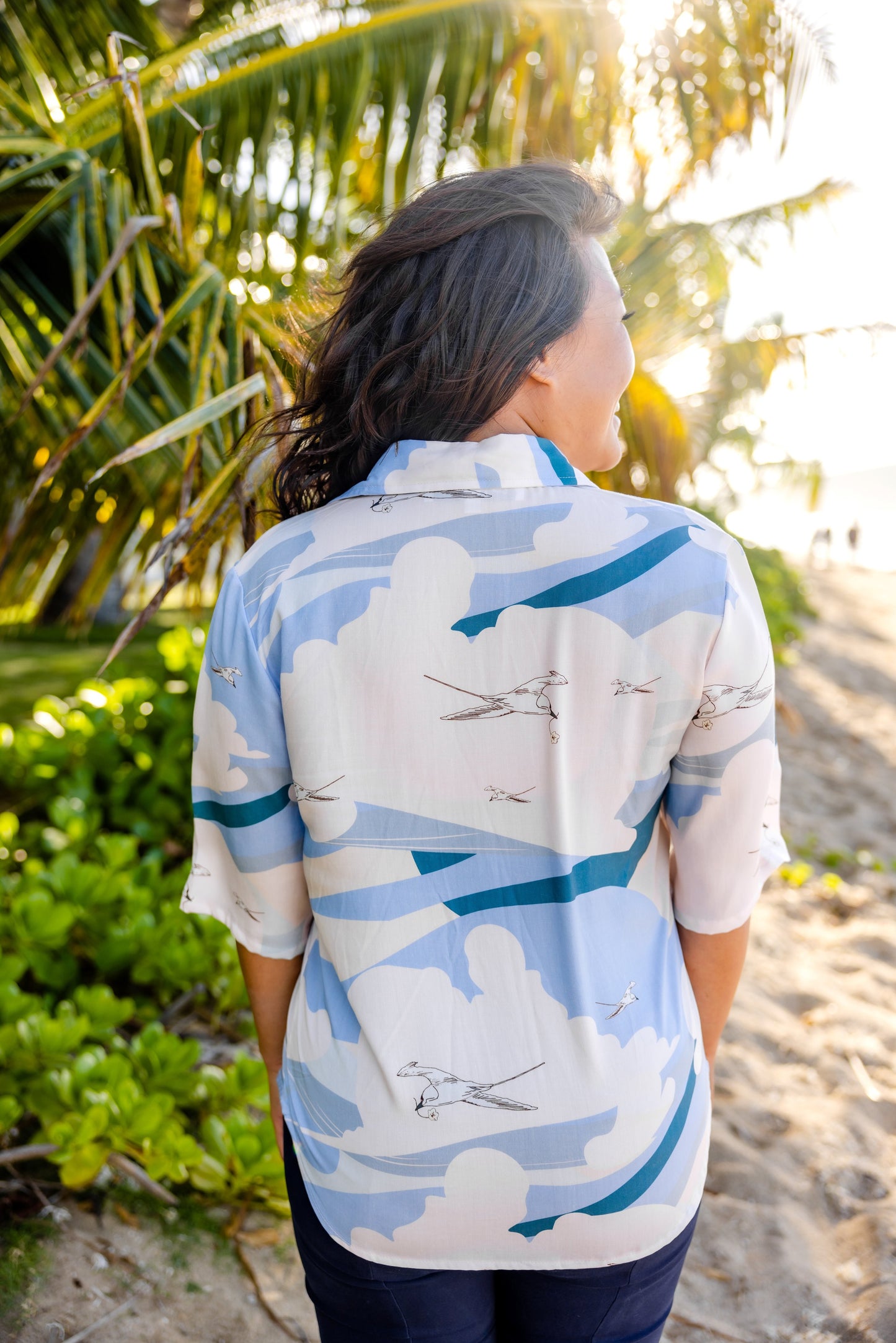 SOARING KOA‘E KEA Women's Half-sleeve Aloha Shirt