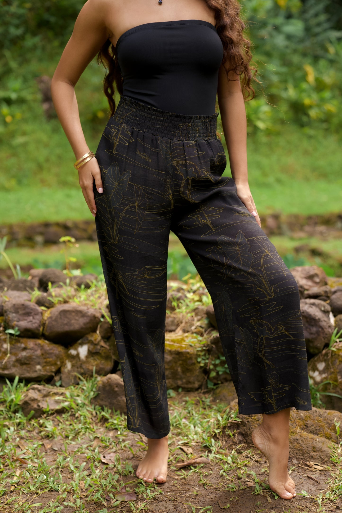 Kalo Wai High-waisted Palazzo Pants