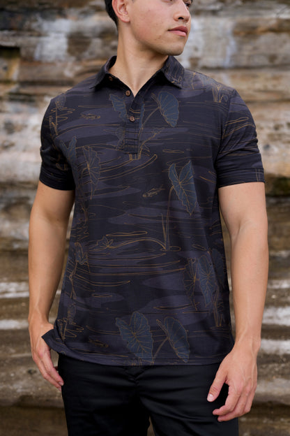 Kalo Wai Black Pull-Over Shirt