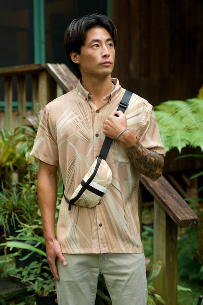 Loulu Beige Iron Free Aloha Shirt