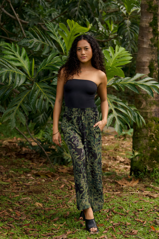 Maile Black High-waisted Palazzo Pants