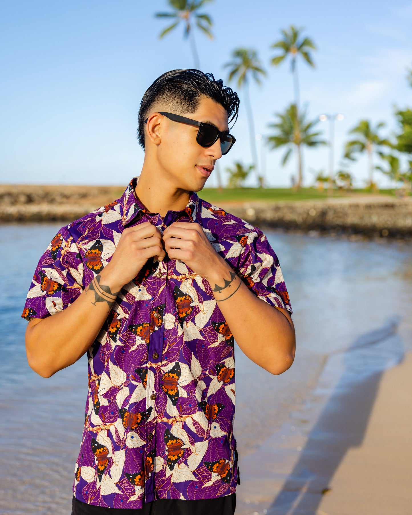 MĀMAKI & BUTTERFLIES Aloha Shirt